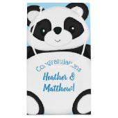 Panda Beer Baby shower Klein Cadeauzakje (Achterkant)
