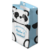 Panda Beer Baby shower Klein Cadeauzakje (Voorkant Gekanteld)