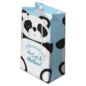 Panda Beer Baby shower Klein Cadeauzakje (Achterkant Gekanteld)