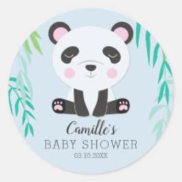 Panda Beer Baby shower Label gepersonaliseerd