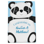 Panda Beer Baby shower Medium Cadeauzakje (Voorkant)