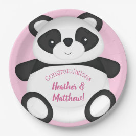 Panda Beer Baby shower Papieren Bordje