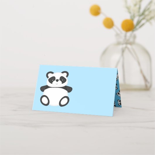 Panda Beer Baby shower Plaatskaartje (Voorkant)