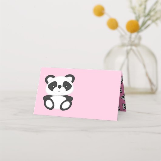 Panda Beer Baby shower Plaatskaartje (Voorkant)
