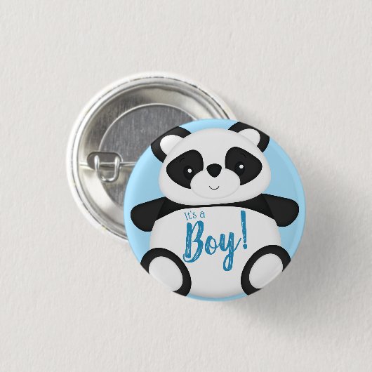 Panda Beer Baby shower Ronde Button 3,2 Cm (Voorkant /achterkant)