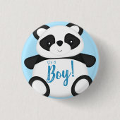 Panda Beer Baby shower Ronde Button 3,2 Cm (Voorkant)