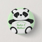 Panda Beer Baby shower Ronde Button 3,2 Cm (Voorkant)