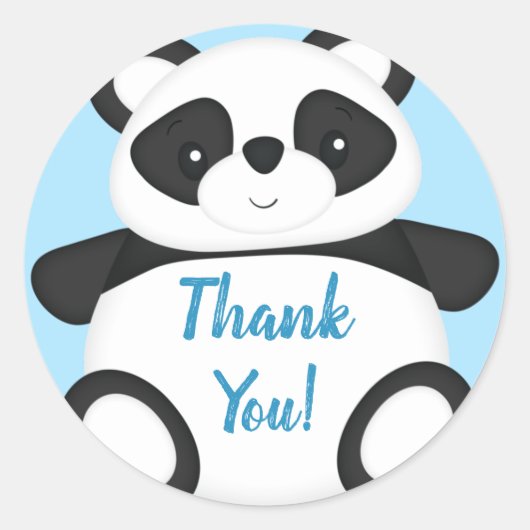 Panda Beer Baby shower Ronde Sticker (Voorkant)