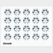Panda Beer Baby shower Ronde Sticker (Vel)