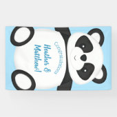 Panda Beer Baby shower Spandoek (Horizontaal)