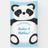 Panda Beer Baby shower Spandoek (Verticaal)
