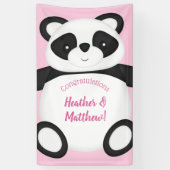 Panda Beer Baby shower Spandoek (Verticaal)