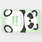 Panda Beer Baby shower Spandoek (Horizontaal)