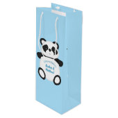 Panda Beer Baby shower Wijn Cadeautas (Voorkant Gekanteld)