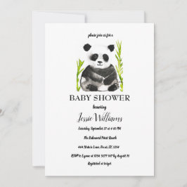 Panda Beer Baby shower Zwart-wit Natuur Kaart