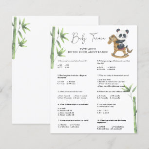Panda Beer Baby Trivia   Baby Shower Spel