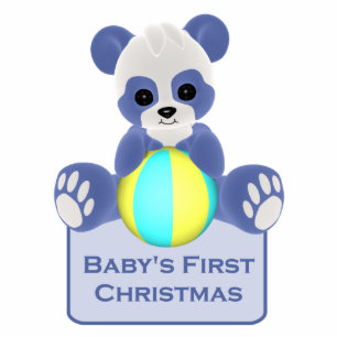 Panda Beer Baby's eerste kerstversiering Fotobeeldje Ornament