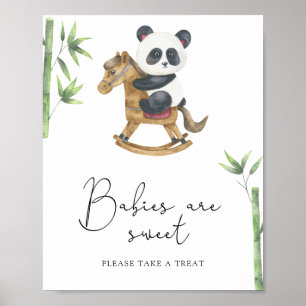 Panda Beer - baby's zijn lief Poster