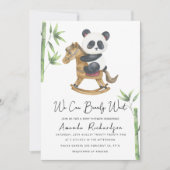 Panda Beer Babyshower Uitnodiging (Voorkant)