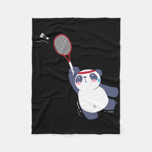 Panda Beer badmintonspeler enkelspel dubbelspel Ac Fleece Deken