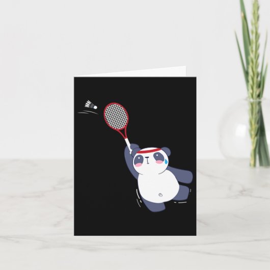 Panda Beer badmintonspeler enkelspel dubbelspel Ac Kaart (Voorkant)