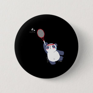 Panda Beer badmintonspeler enkelspel dubbelspel Ac Ronde Button 5,7 Cm