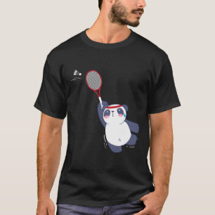 Panda Beer badmintonspeler enkelspel dubbelspel Ac T-shirt