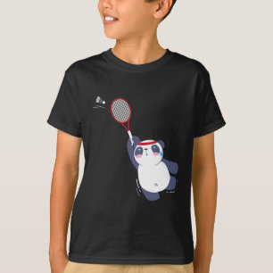 Panda Beer badmintonspeler enkelspel dubbelspel Ac T-shirt