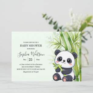 Panda Beer Bamboe Baby Shower Kaart
