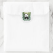 Panda Beer bamboe in het bos Ronde Sticker (Tas)