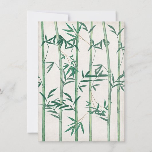 Panda Beer Bamboo Baby shower Uitnodiging (Achterkant)