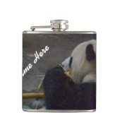 Panda Beer Bamboo Flask Heupfles (Voorkant)