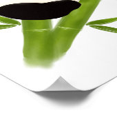 Panda Beer Bamboo Trees Poster Afdrukken (Hoek)