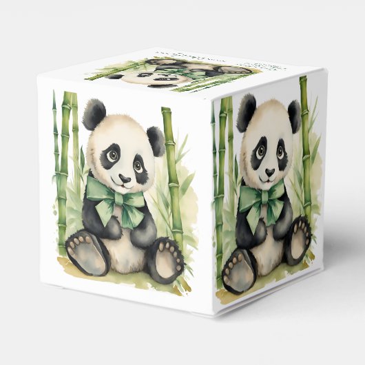 Panda Beer Barly Wachten Baby shower Favor Box Bedankdoosjes (Achterkant)