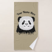 Panda Beer Bath Towel Set Badhanddoek (Badhanddoek)