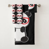 Panda Beer Bathroom Towels - Leon Bad Handdoek (Insitu)