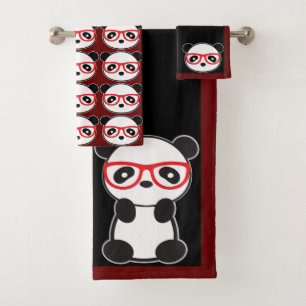 Panda Beer Bathroom Towels - Leon Bad Handdoek