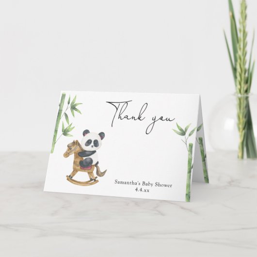 Panda beer bedankt babyshower (Voorkant)