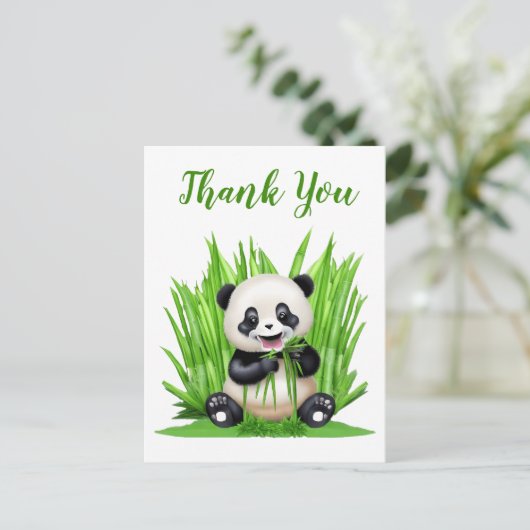 Panda Beer bedankt Briefkaart (Staand voorkant)