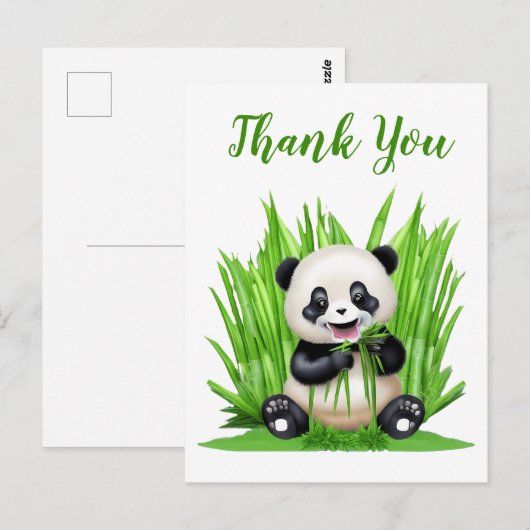 Panda Beer bedankt Briefkaart (Voorkant / Achterkant)