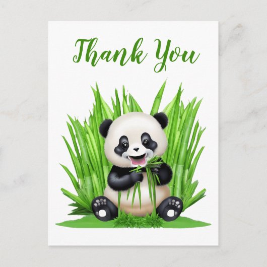 Panda Beer bedankt Briefkaart (Voorkant)