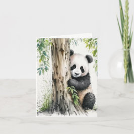 Panda Beer Bedankt Kaart