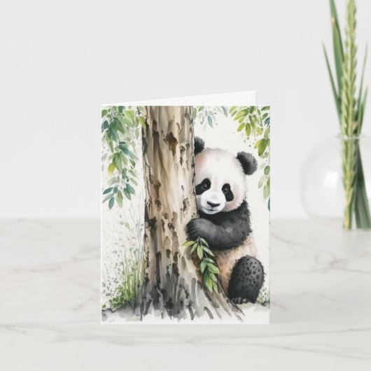 Panda Beer Bedankt Kaart (Voorkant)