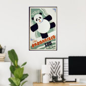 Panda Beer Bezoek de Brookfield Zoo WPA Poster (Thuiskantoor)