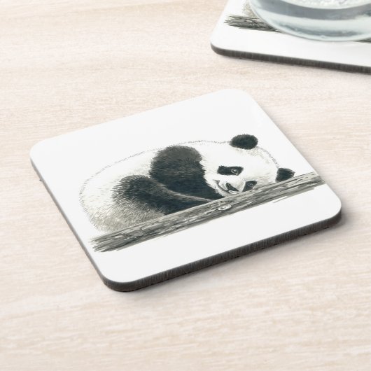 Panda beer bier onderzetter (Linkerzijde)