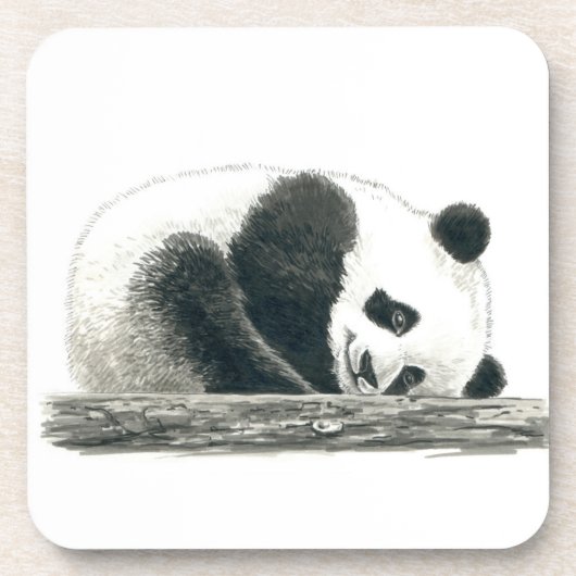 Panda beer bier onderzetter (Voorkant)