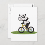 Panda Beer Biker Briefkaart (Voorkant / Achterkant)