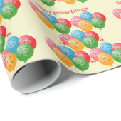 Panda Beer Birthday Balloons Boy Girl Cadeaupapier (Rol Hoek)