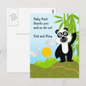 Panda beer Birthday Briefkaart (Voorkant / Achterkant)