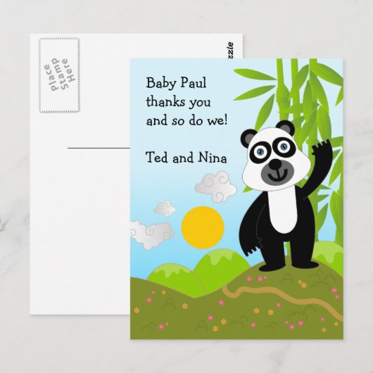 Panda beer Birthday Briefkaart (Voorkant / Achterkant)